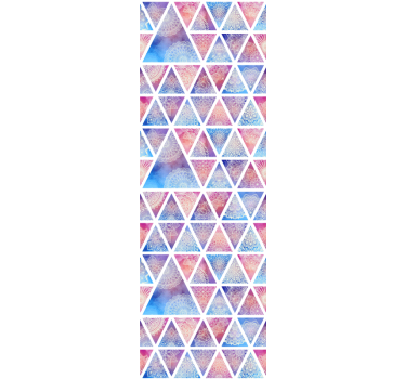 Geometrische driehoekige matrix geometrisch behang - TenStickers