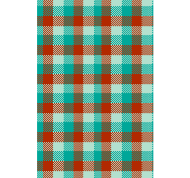 Gingham-patroon geometrisch behang - TenStickers