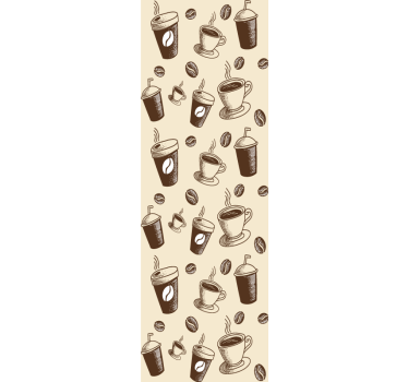 Ontwerp met koffiemotief keuken behang - TenStickers