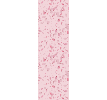 Roze bloemblaadjescascade behang  - TenStickers