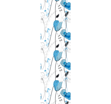 Behang Weide klaproos bloemen scandinavische stijl - TenStickers
