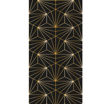 Geometrische lijnenfusie behang - TenStickers