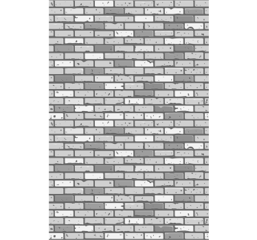 Monochroom metselwerk bakstenen behang - TenStickers