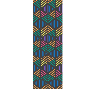 Geometrisch behang gestreept patroon - TenStickers