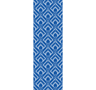 Geometrisch blauw motief geometrisch behang - TenStickers