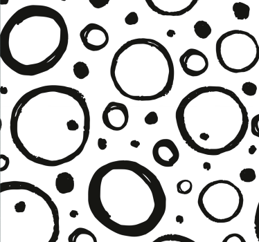 Rondjes behang Zwarte abstracte bubbels - TenStickers
