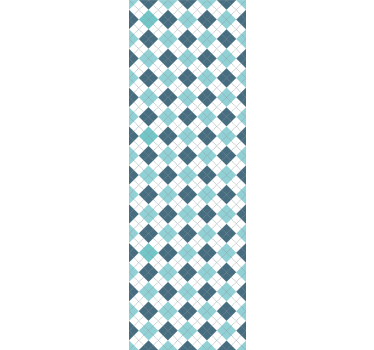 Geometrisch argylepatroon behang vierkant - TenStickers