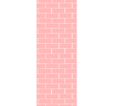 Roze baksteenpatroon bakstenen behang - TenStickers