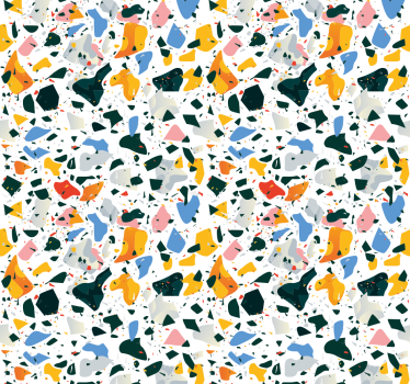 Kleurrijk terrazzo behang patronen - TenStickers