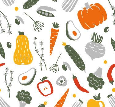 Groente oogst keuken behang - TenStickers