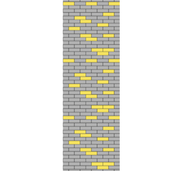 Contrasterend metselwerk bakstenen behang - TenStickers