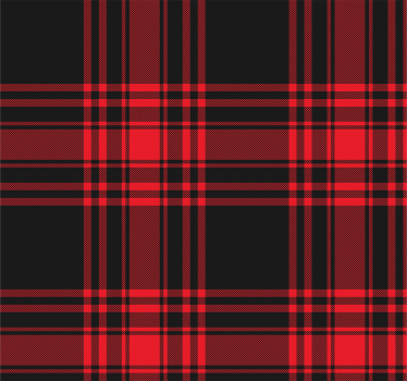 Behang keuken Menzies tartan zwart rood ruitpatroon - TenStickers