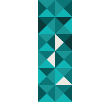 Blauw driehoekig ontwerp geometrisch behang - TenStickers