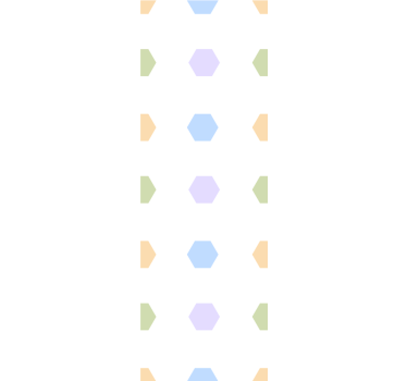 Pastelkleurige zeshoeken geometrisch behang - TenStickers