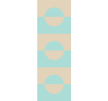 Gestreept cirkelpatroon geometrisch behang - TenStickers