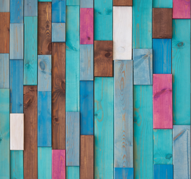 Behang met print Verschillende Hout - TenStickers