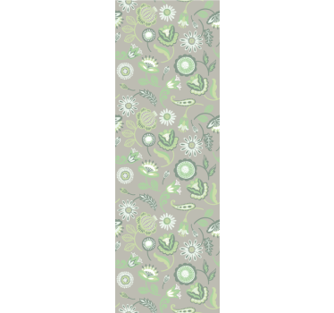 Behang bloemen Delicate groene poolse bloemen - TenStickers