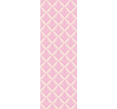 Behang roze met ornamentale bladeren - TenStickers