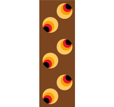 Retro geometrische bollen geometrisch behang - TenStickers
