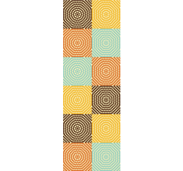 Geometrische spiraalvormige vierkanten geometrisch behang - TenStickers