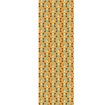 Geometrische retroprint geometrisch behang - TenStickers