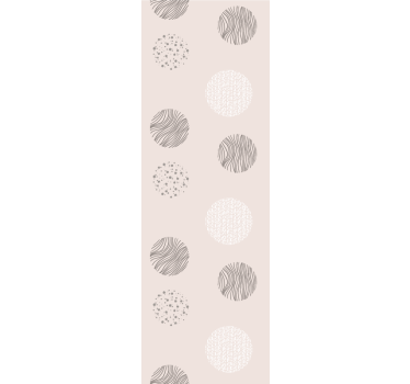 Cirkelvormig patroonmotief geometrisch behang - TenStickers