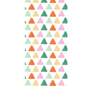 Kleurrijk driehoekig patroon geometrisch behang - TenStickers