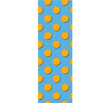 Stippen behang oranje stippen op blauwe achtergrond - TenStickers