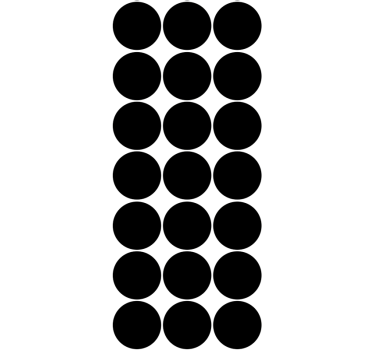 Chique zwart cirkelvormig patroon stippen behang - TenStickers