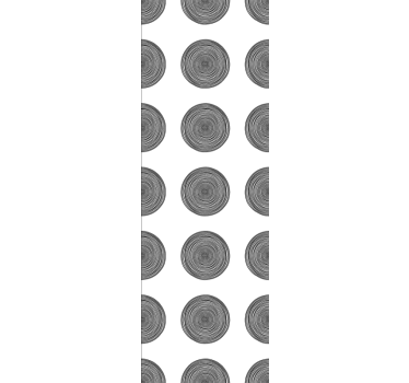 Cirkelvormige houtpatronen behang print - TenStickers