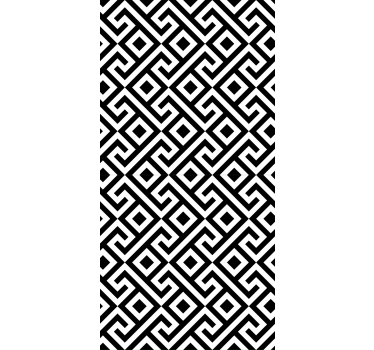 Ingewikkeld zwart-wit ontwerp geometrisch behang - TenStickers
