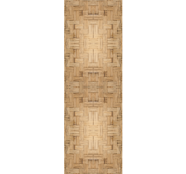 Mandvlechtpatroon hout behang - TenStickers