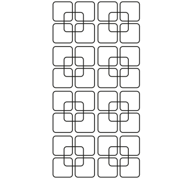 In elkaar grijpende vierkanten geometrisch behang - TenStickers