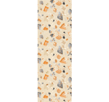 Geometrische steenpatronen behang print - TenStickers