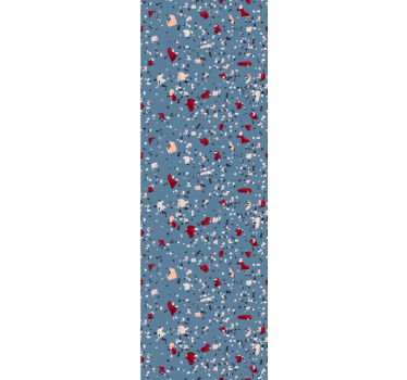 Blauwe terrazzo imitatie behang patronen - TenStickers