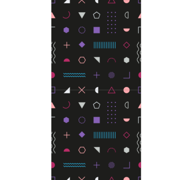 Kleurrijke vormen geometrisch behang - TenStickers