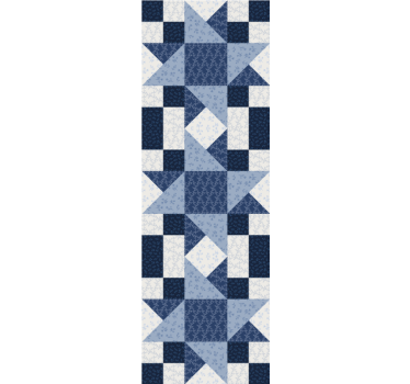 Blauw blokkenpatroon geometrisch behang - TenStickers
