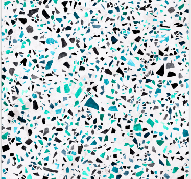 Blauw terrazzomotief keuken behang - TenStickers