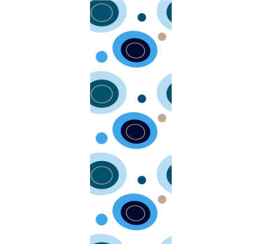 Cirkelvormige abstracte motieven stippen behang - TenStickers