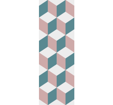 3d kubus opstelling geometrisch behang - TenStickers