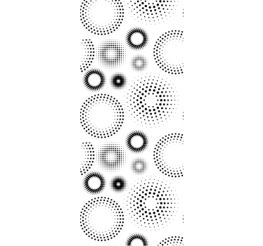 Pointillistische meetkunde stippen behang - TenStickers