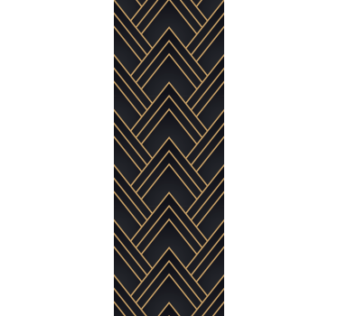 Zigzag gouden patroon geometrisch behang - TenStickers
