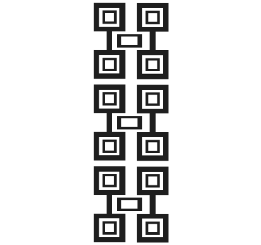 Zwart-wit vierkant arrangement geometrisch behang - TenStickers