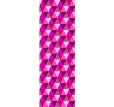 Fuchsia geometrisch roze slaapkamer behang tienerkamer - TenStickers