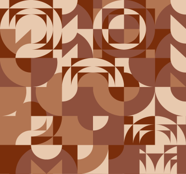 Abstract geometrisch ontwerp terracotta behang - TenStickers