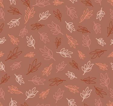 Bladeren patroon terracotta behang - TenStickers