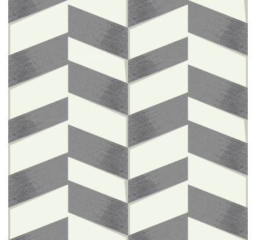 Grijze chevron geometrisch behang - TenStickers