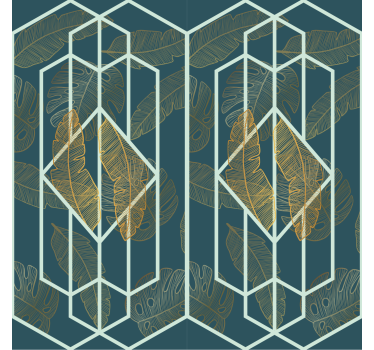 Tropisch ontwerp geometrisch behang - TenStickers