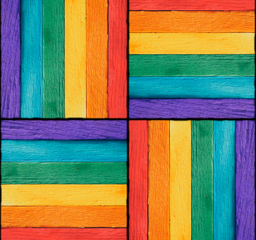 Kleurrijke geometrische afbeelding geometrisch behang - TenStickers