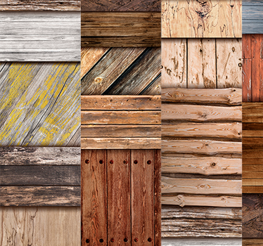 Behang met print hout uitstraling - TenStickers
